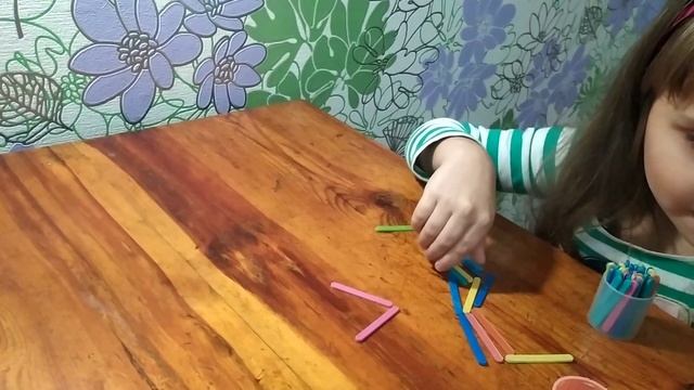 Учим геометрические фигуры и буквы. Выкладываем счетными палочками. Учимся вместе