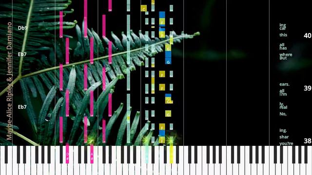 🎹Chord & Lyrics, Maybe, Alice Ripley & Jennifer Damiano, Synthesia Piano смотреть онлайн