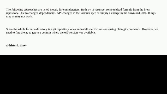 Homebrew install specific version of formula? смотреть онлайн