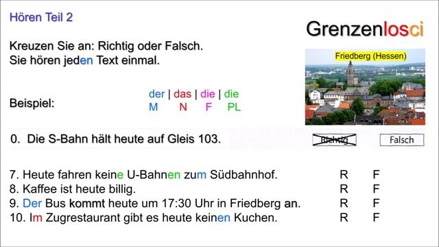 Goethe Zertifikat A1 Start Deutsch 1 Hören