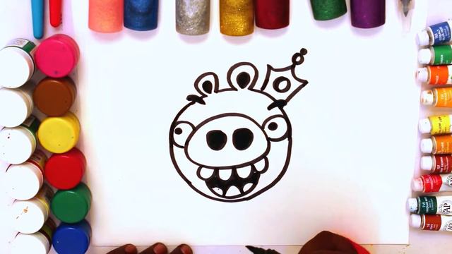 how to draw angry birds king pig characters смотреть онлайн