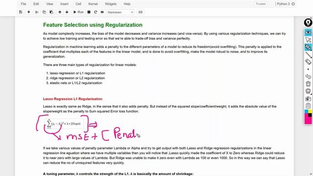 Feature Selection Embedded Method Lasso L1 Regularization|Tutorial 10 смотреть онлайн
