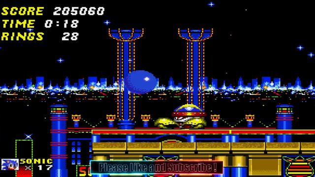Sonic The Hedgehog - Act 4 Casino Night Zone - No Commentary смотреть онлайн
