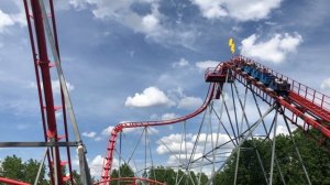 Аттракцион "Молния" (Американские горки) в парке Сказка, Крылатское