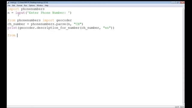 GET PHONE NUMBER INFORMATION USING PYTHON || #PYTHON || #PYTHON-PANDIT || смотреть онлайн