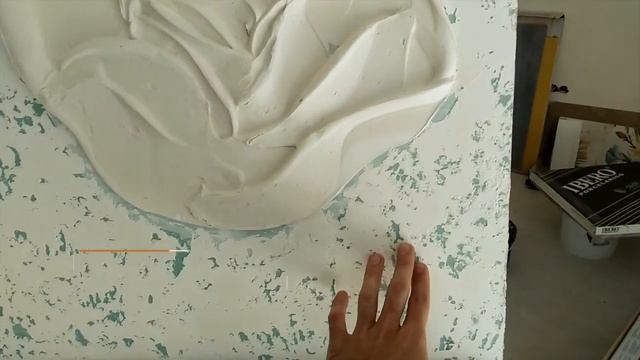⚜БАРЕЛЬЕФ РОЗЫ на стене своими руками. Лепка на стене из шпаклевки смотреть онлайн
