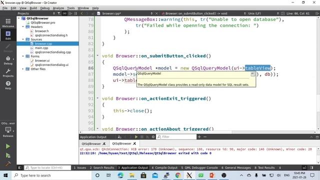 C++ Programming on Linux - Qt GUI SQL Database Browser смотреть онлайн
