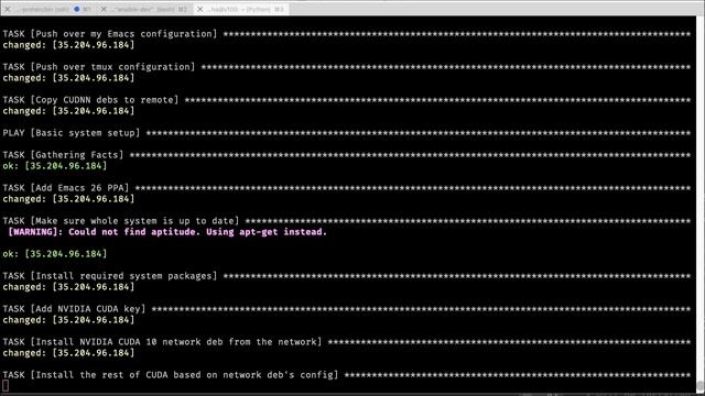 Ansible: Clean Ubuntu 18.04 to CUDA 10, PyTorch 1.0, fastai deep learning machine смотреть онлайн
