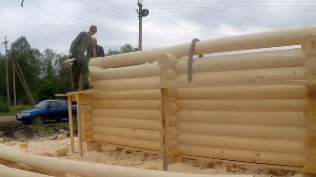 Рубка бревенчатой бани. Северный Двор. смотреть онлайн