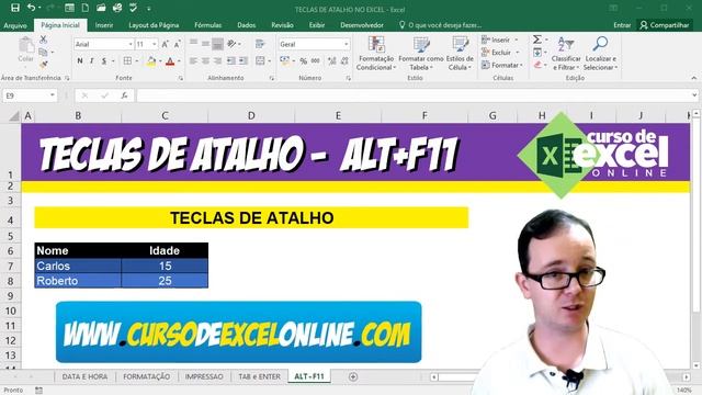Curso de Excel OnLine - Como Abrir o Editor de VBA no Excel - Tecla de atalho смотреть онлайн