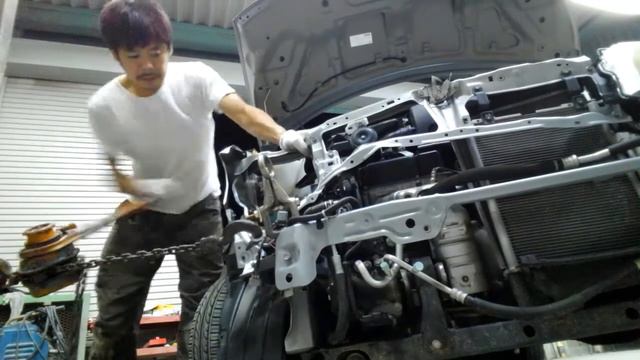 ekワゴン　Ｈ82系　フロント事故修理　その2 смотреть онлайн