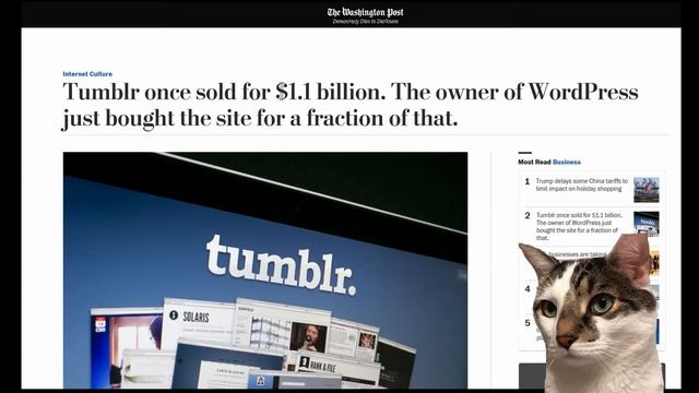 Tumblr Sold to WordPress for a Fraction of it's original Price смотреть онлайн