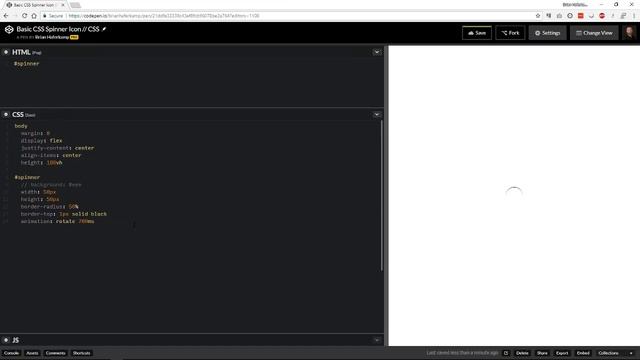 Basic CSS Spinner (Loading) Icon смотреть онлайн