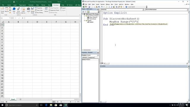 Excel VBA Programming - Range Actions | 4 - The Range Worksheet Property смотреть онлайн