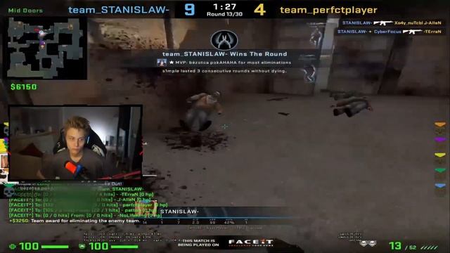 S1MPLE ГОРИТ НА СОПЕРНИКОВ \ POKA, S1MPLE, EVELONE, STANISLAW9, CYBERFOCUS смотреть онлайн