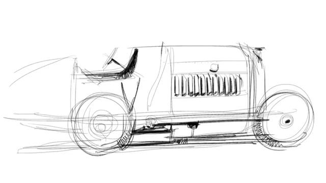 FIAT S76 iPad sketch - Procreate app and Hex3 Jaja stylus смотреть онлайн