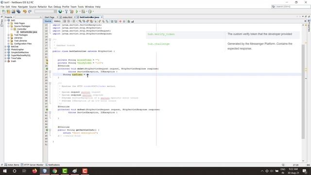 How to create a Facebook messenger chat bot by Java using restfb #1 смотреть онлайн