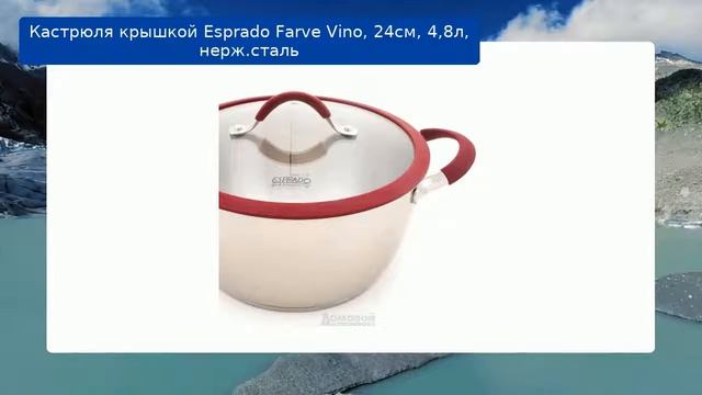 Кастрюля крышкой Esprado Farve Vino, 24см, 4,8л, нерж.cталь обзор смотреть онлайн