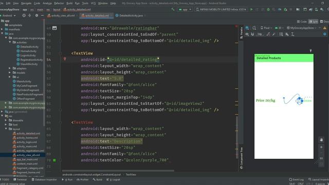 RecyclerView OnClickListener | Pass Data Activity to Activity | Grocery App In Android Studio | Jav смотреть онлайн