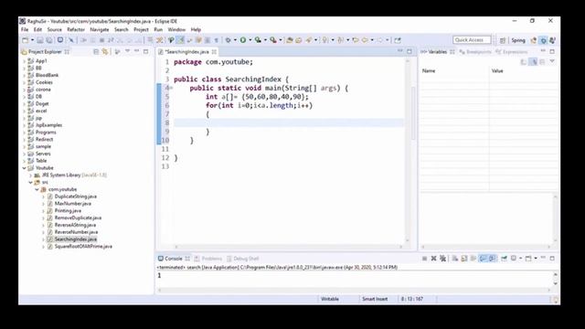 Linear Search in java by JavaTech[ just #3 mnts] смотреть онлайн