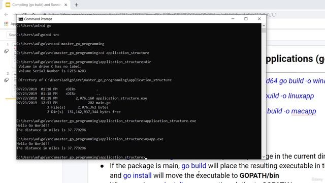 11 - Compiling go build and Running Go Applications go run смотреть онлайн