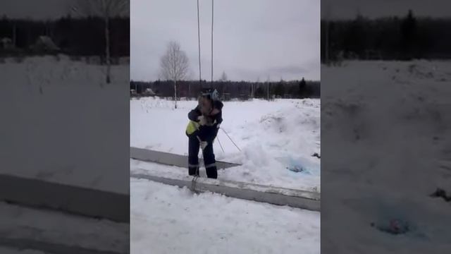 Установка столбов освещения Японской автобуровой компании Мосспецтех смотреть онлайн