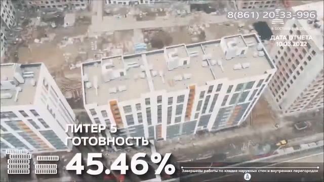 ЖК Новелла в Краснодаре II Ход строительства II МАРТ 2022 смотреть онлайн
