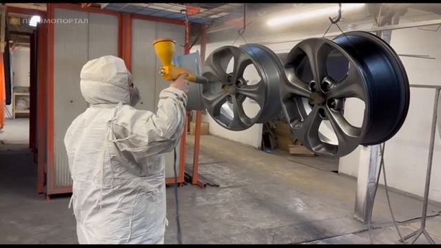 Порошковая покраска дисков KIA Sorento. смотреть онлайн