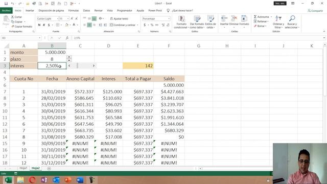 Tabla de préstamos en EXCEL (Formatos Condicionales - Fx Financieras - Entre Otras) смотреть онлайн