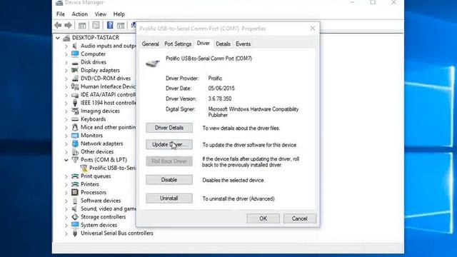 Fix Prolific usb to serial com port for windows 8 and 10 (link in description) смотреть онлайн