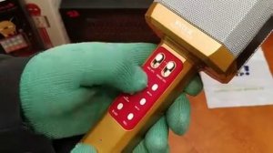 Обзор | Караоке микрофон Magic Karaoke Wster WS  -1828 Bluetooth, золотой | lozmanGames