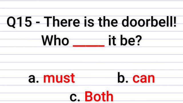 English Grammar Quiz: CAN Vs MUST - Modal Test |English MasterClass|