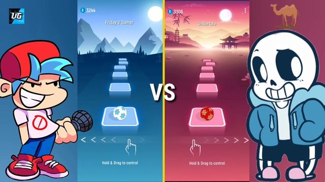 Tiles Hop - Friday Night Funkin South VS Undertale - Megalovania | V Gamer смотреть онлайн