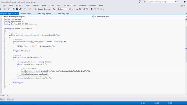 How to create Unique Key id in ASP.Net web page in English.. смотреть онлайн