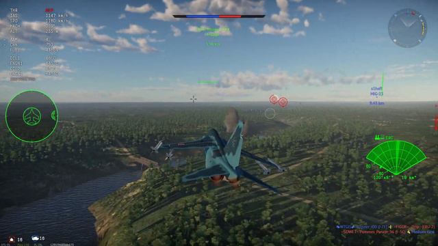 War Thunder F-1 EP.02 2kill (use the AIM-9P) смотреть онлайн