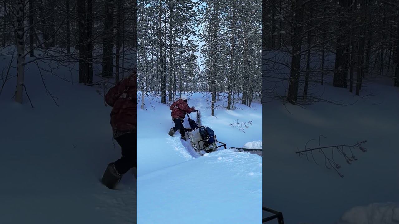 Пробиваем путь в пухляк #мотобуксировщик смотреть онлайн