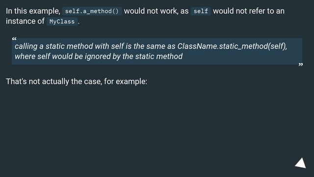 Calling a static method with self vs. class name смотреть онлайн