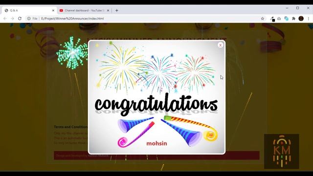 Winner Announcement System in HTML, CSS and JavaScript | Demo смотреть онлайн