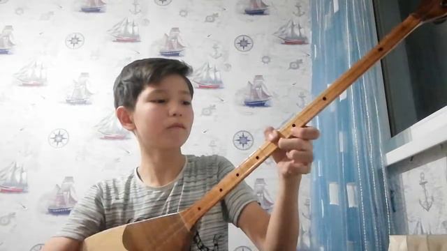 Играю домбыру. Произведение Нар ахаши. Играю медленно чтобы учились играть смотреть онлайн