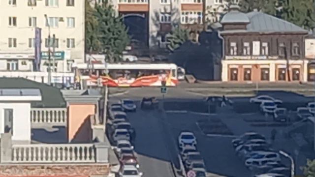 Трамвайный вагон №47 и №146 Омск, маршрут №9 и №4. смотреть онлайн
