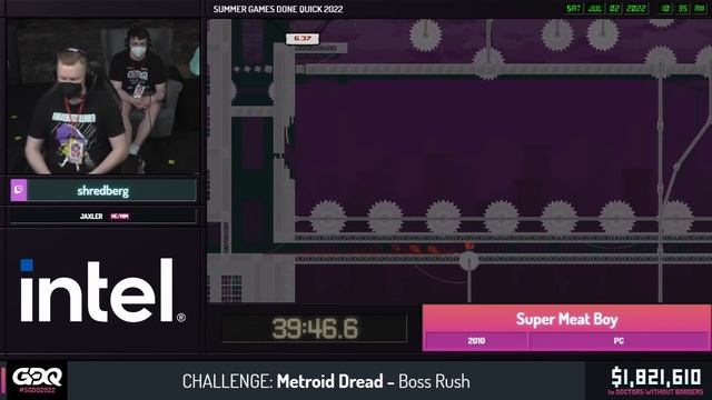 Super Meat Boy by shredberg in 1:07:14 - Summer Games Done Quick 2022 смотреть онлайн