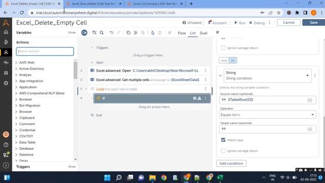 Automation Anywhere 360 How to delete Empty Row in Excel | RR Technology hub | смотреть онлайн