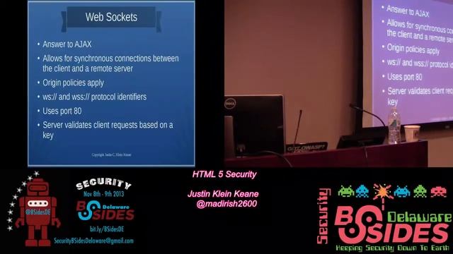 BSidesDE 2013 1 2 html 5 security justin klein keane @madirish2600 смотреть онлайн