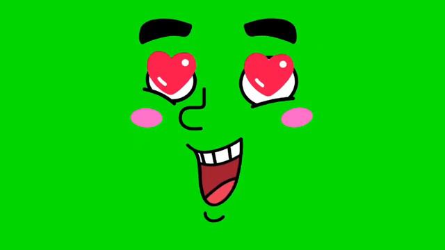 green screen нарисованый влюблёный смайлик футаж хромакей на зелёном фоне смотреть онлайн