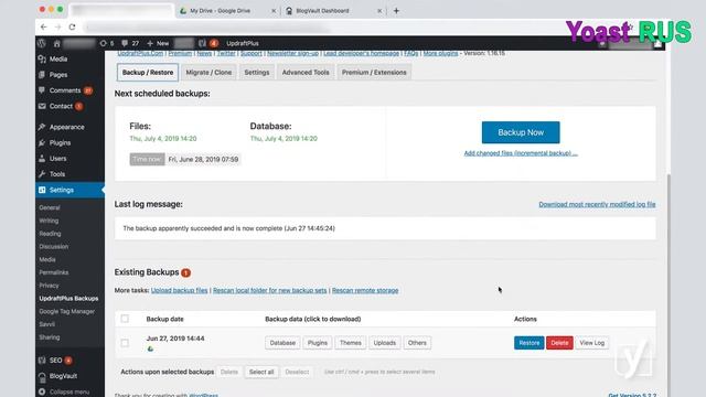 Как сделать резервную копию вашего сайта WordPress? | Backup сайта Wordpress смотреть онлайн