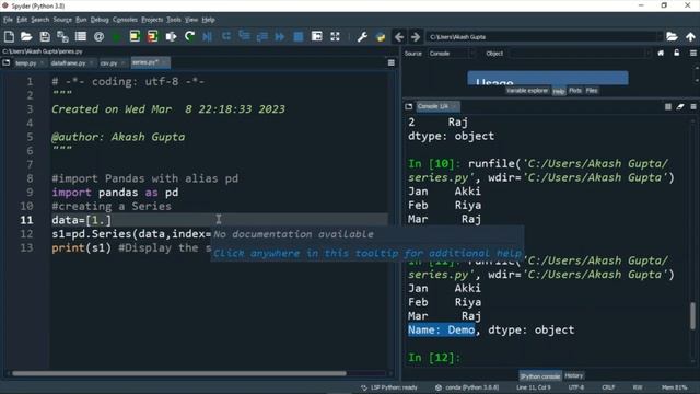 Different ways of creating Series in Python Pandas - Class XII IP #pythonprogramming #python #serie смотреть онлайн