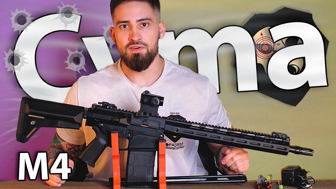 Страйкбольный автомат Cyma M4 CM098A Platinum (6 мм, M-LOK, QBS) видео обзор