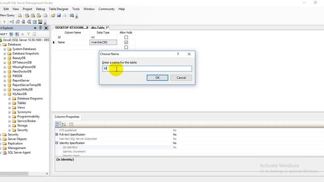 SQL 2008 - New Table смотреть онлайн