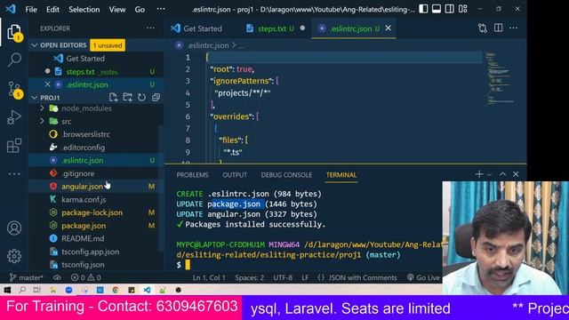 ANGULAR ESLINTING TUTORIALS IN TELUGU смотреть онлайн