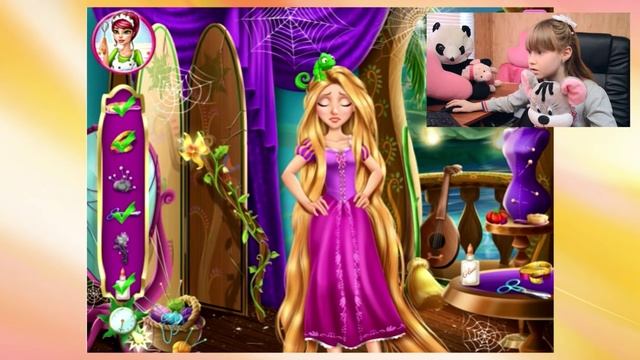 Игры для детей - Рапунцель Портниха Шьем Костюм для Принца, и Платье для Барби смотреть онлайн